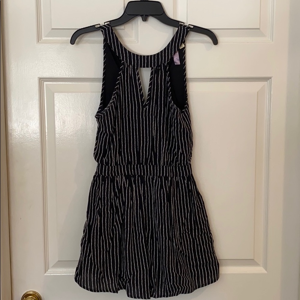Black and white pin striped Romper